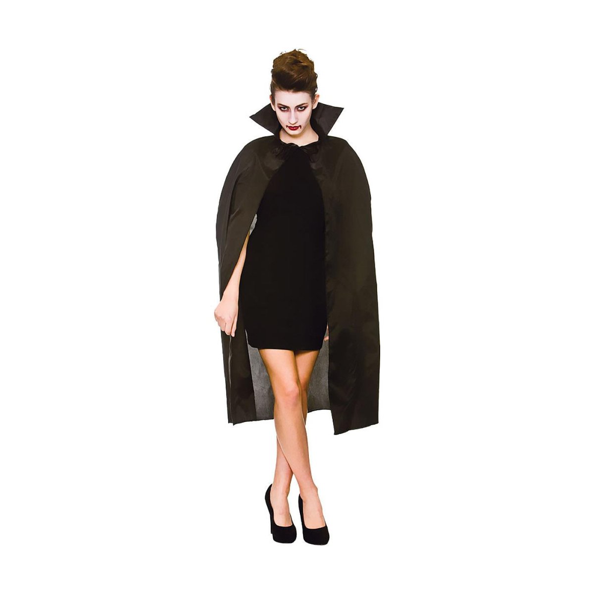 Wicked Costumes Ltd - Cape with Collar (Black) - Adult - Fancy Dress Central