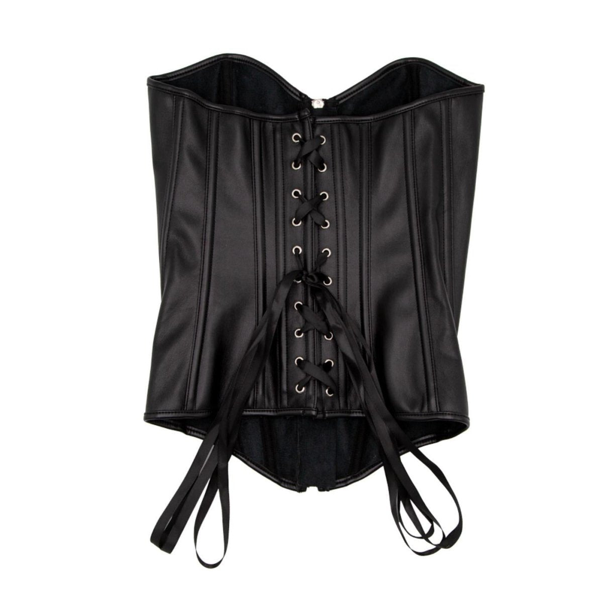 Wicked Costumes - Faux Leather Corset (Black) - Women - Fancy Dress Central