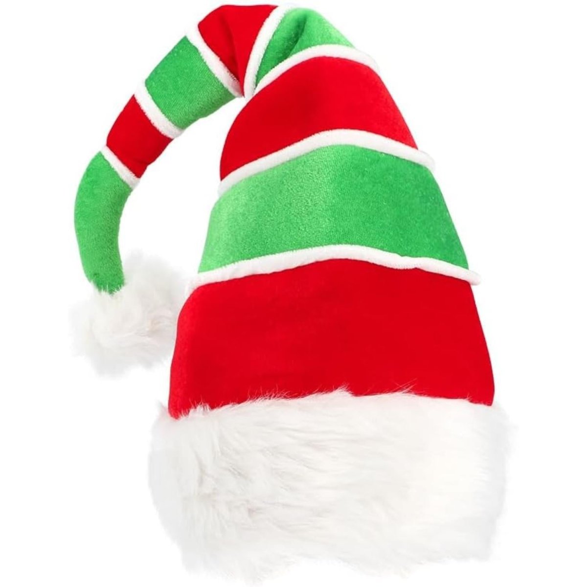 Boland - Stripy Santa Hat - Adult - Fancy Dress Central
