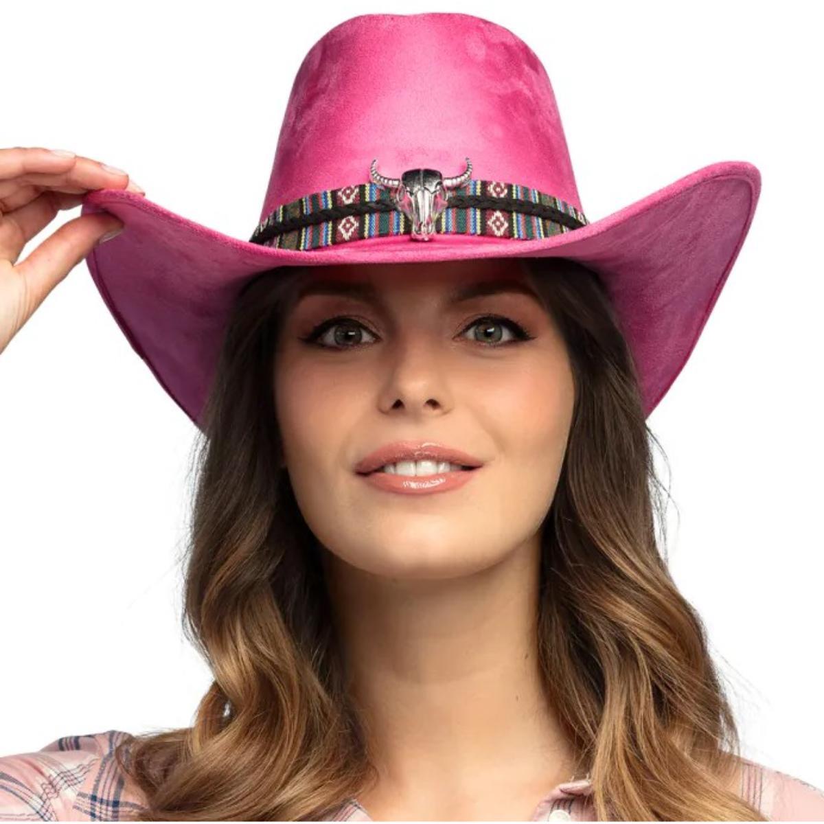 Boland - Django Cowboy Hat (Pink) - Adult - Fancy Dress Central