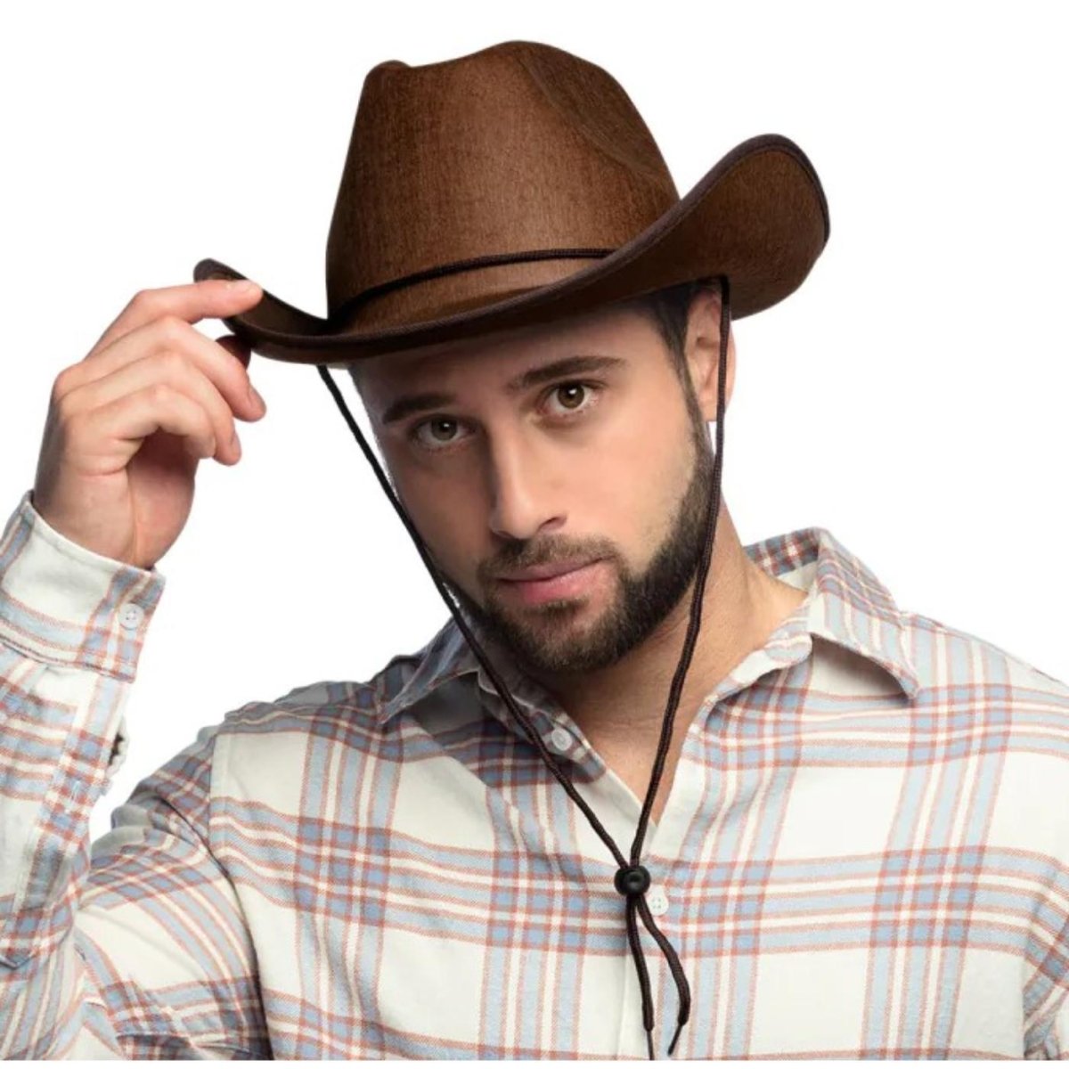 Boland - Rodeo Cowboy Hat (Brown) - Adult - Fancy Dress Central