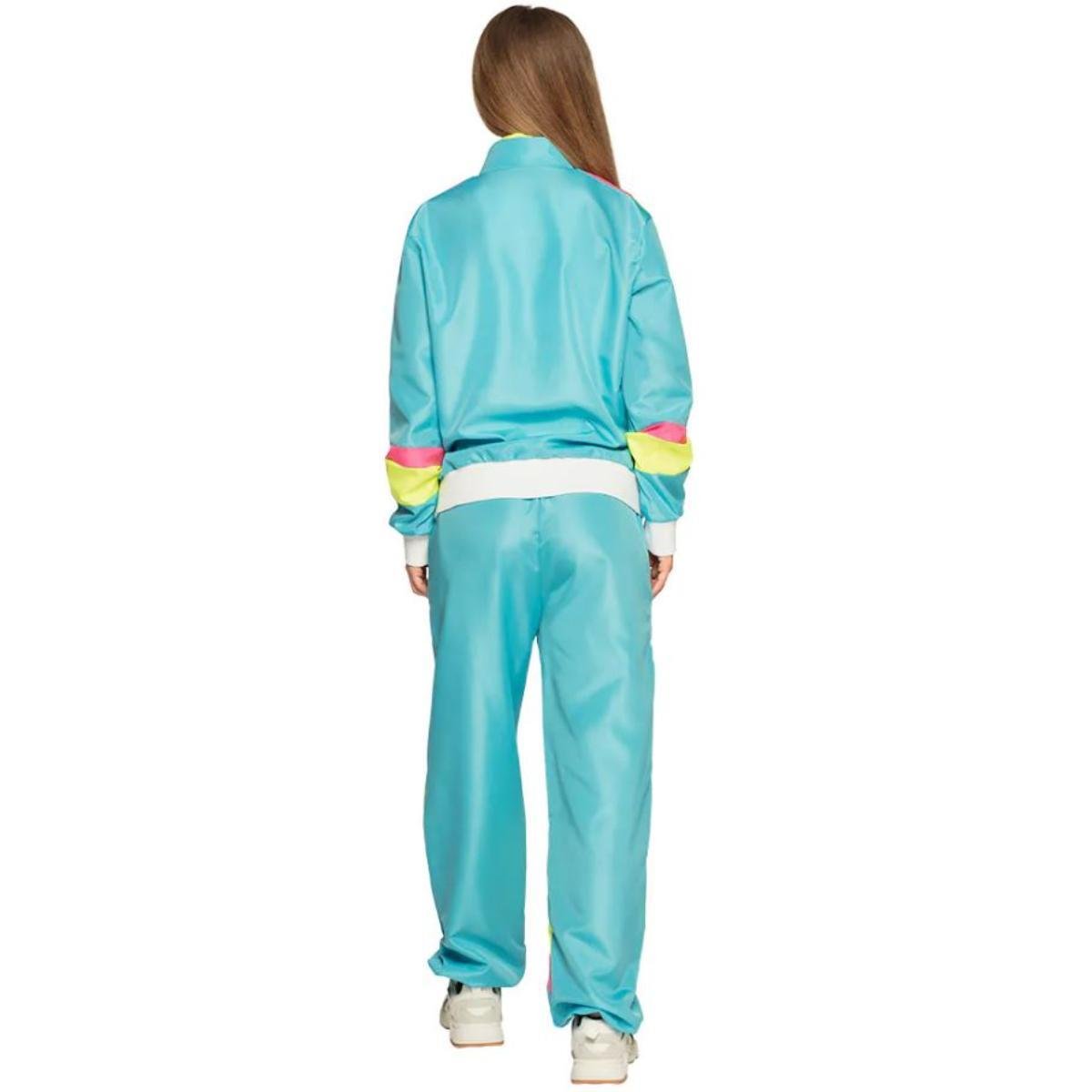 Boland - Retro Babe Shell Suit Costume (Neon Blue) - Women - Fancy Dress Central