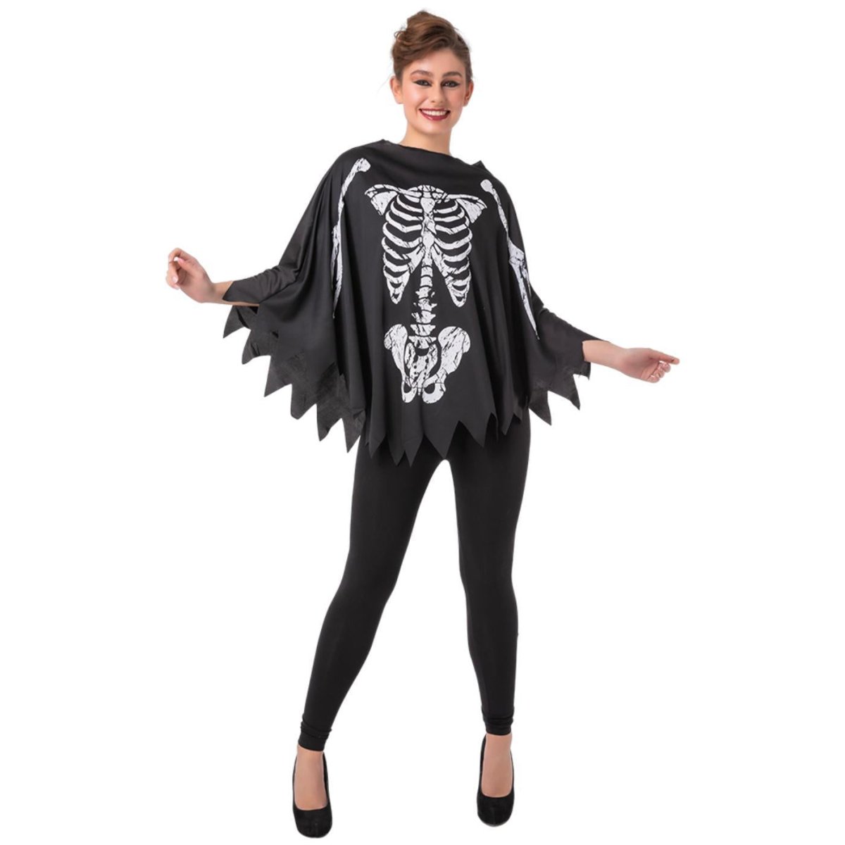 Wicked Costumes - Skeleton Poncho - Women - Fancy Dress Central
