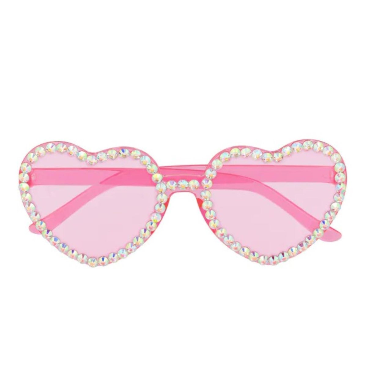 Boland - Diamond Heart Party Glasses (Pink) - Adult - Fancy Dress Central