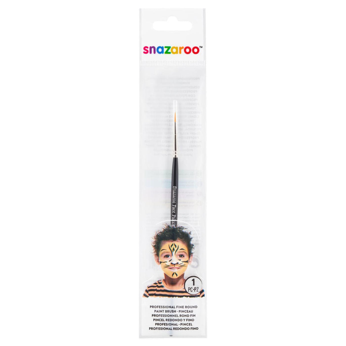 Round Face Paint Brush (Black) - Fine