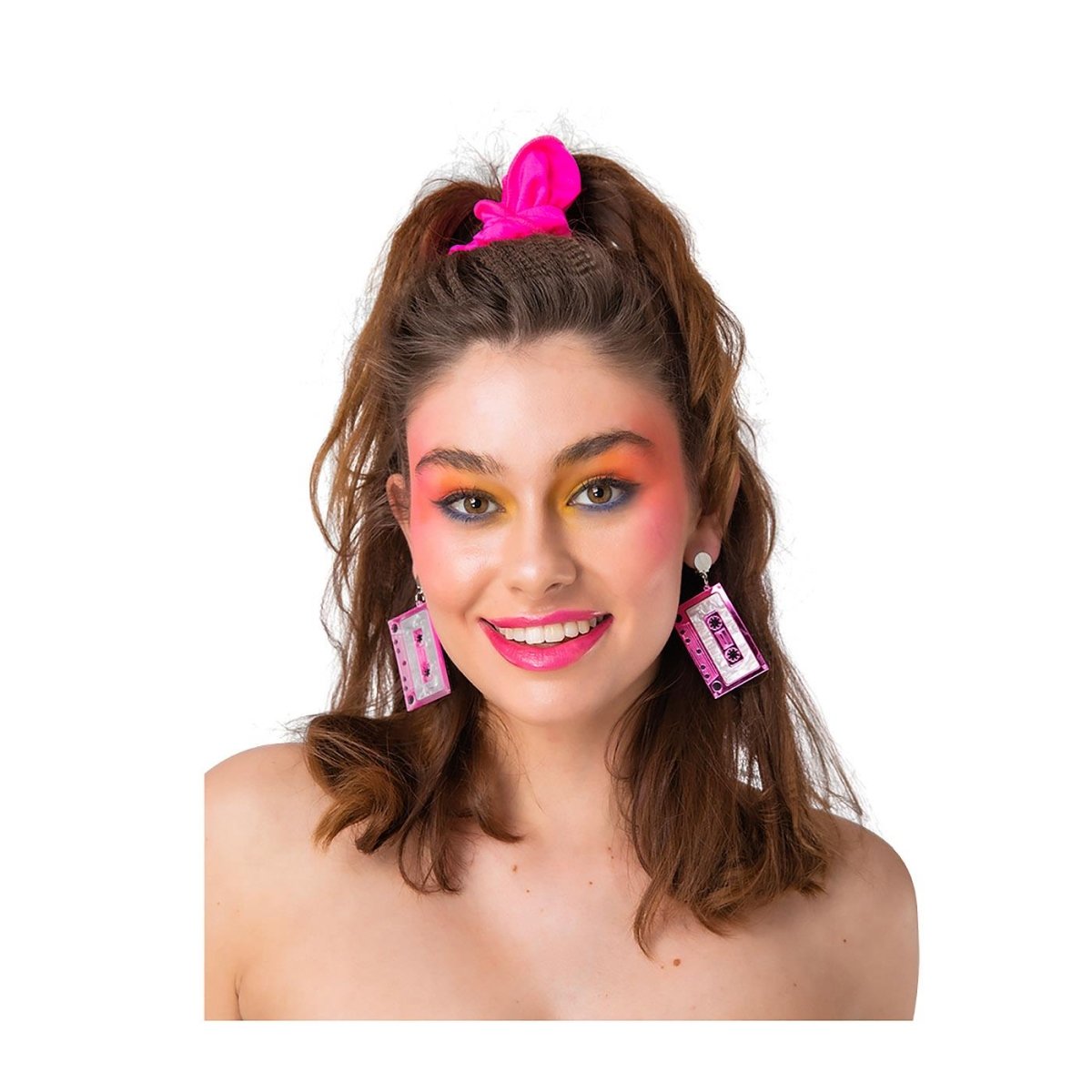 Wicked Costumes Ltd - 80s Cassette Tape Earrings - Adult - Fancy Dress Central