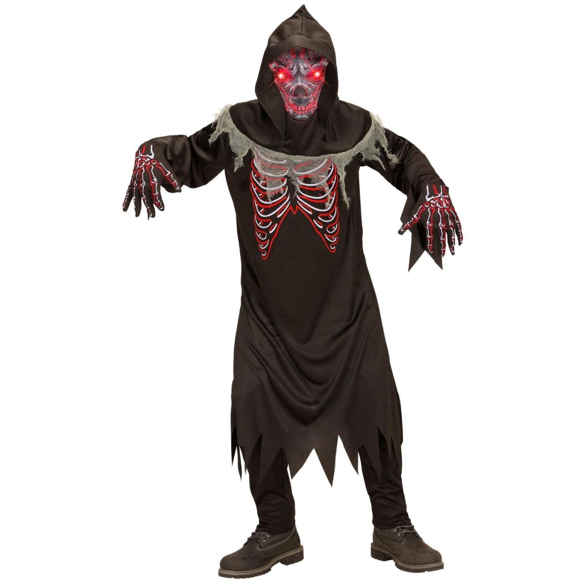 Widmann - Demon Light Up Eyes Costume - Child - Fancy Dress Central