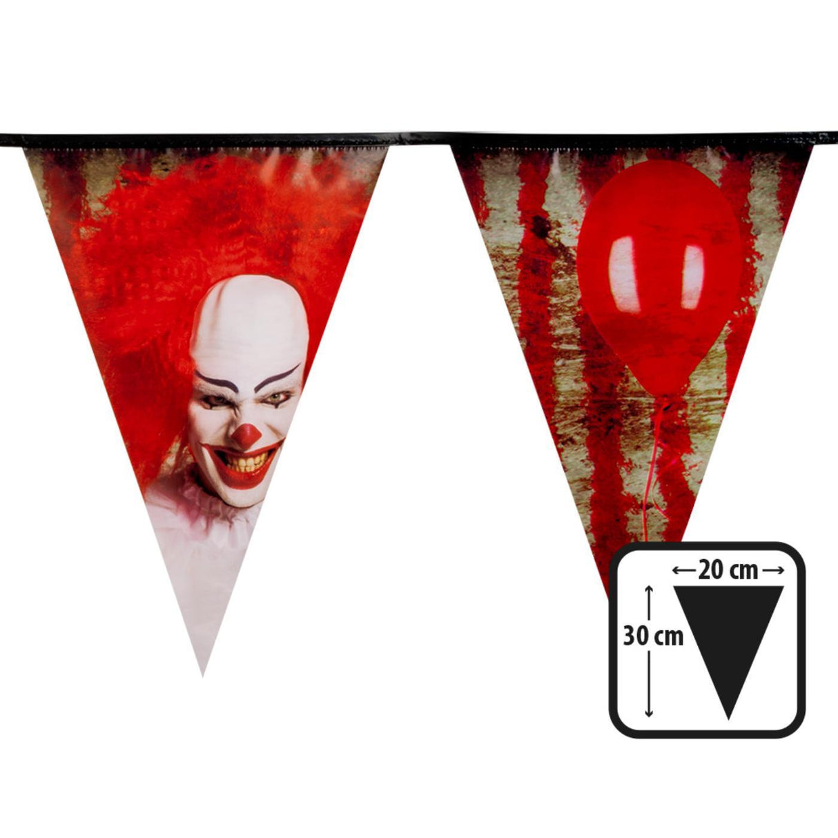 6m Horror Clown Bunting