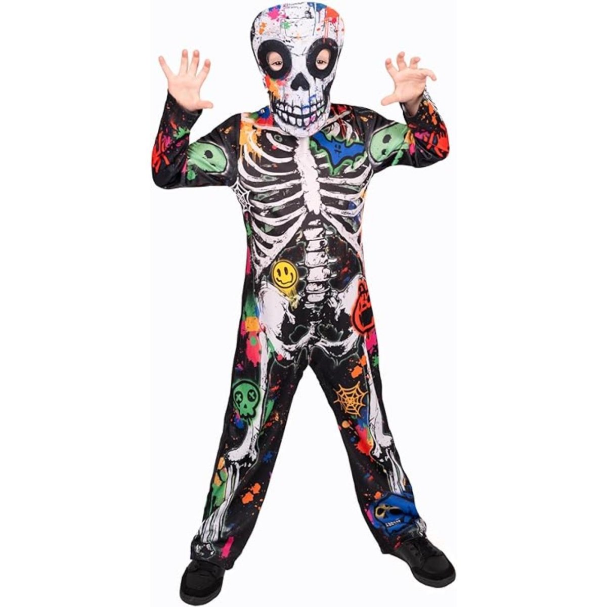 Blues Group - Graffiti Skeleton Costume - Child - Fancy Dress Central