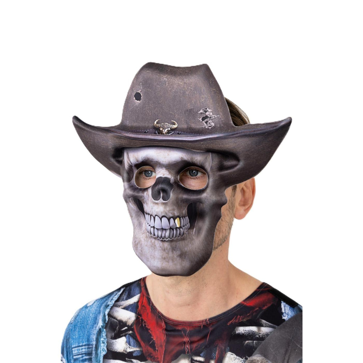 Zombie Skeleton Cowboy Costume - Men
