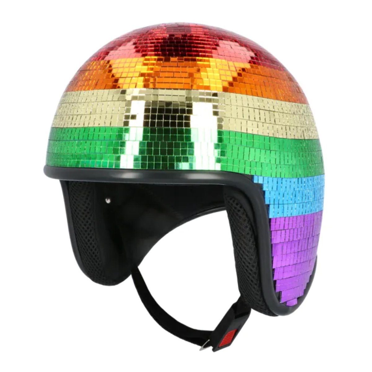 Boland - Disco Helmet (Rainbow) - Adult - Fancy Dress Central