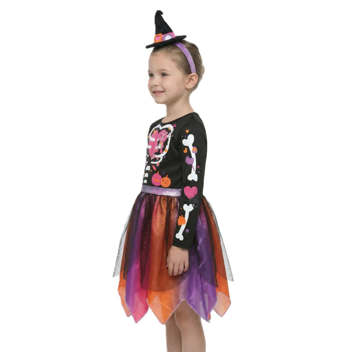 Care Bears Skeleton Witch Costume - Girls