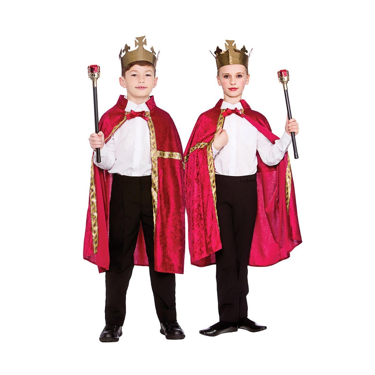 Wicked Costumes - Velvet Kings Robe & Crown - Child - Fancy Dress Central