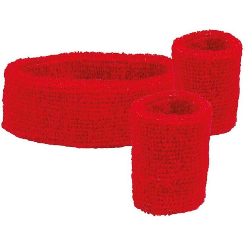 Boland - Sweatband Set (Red) - Adult - Fancy Dress Central