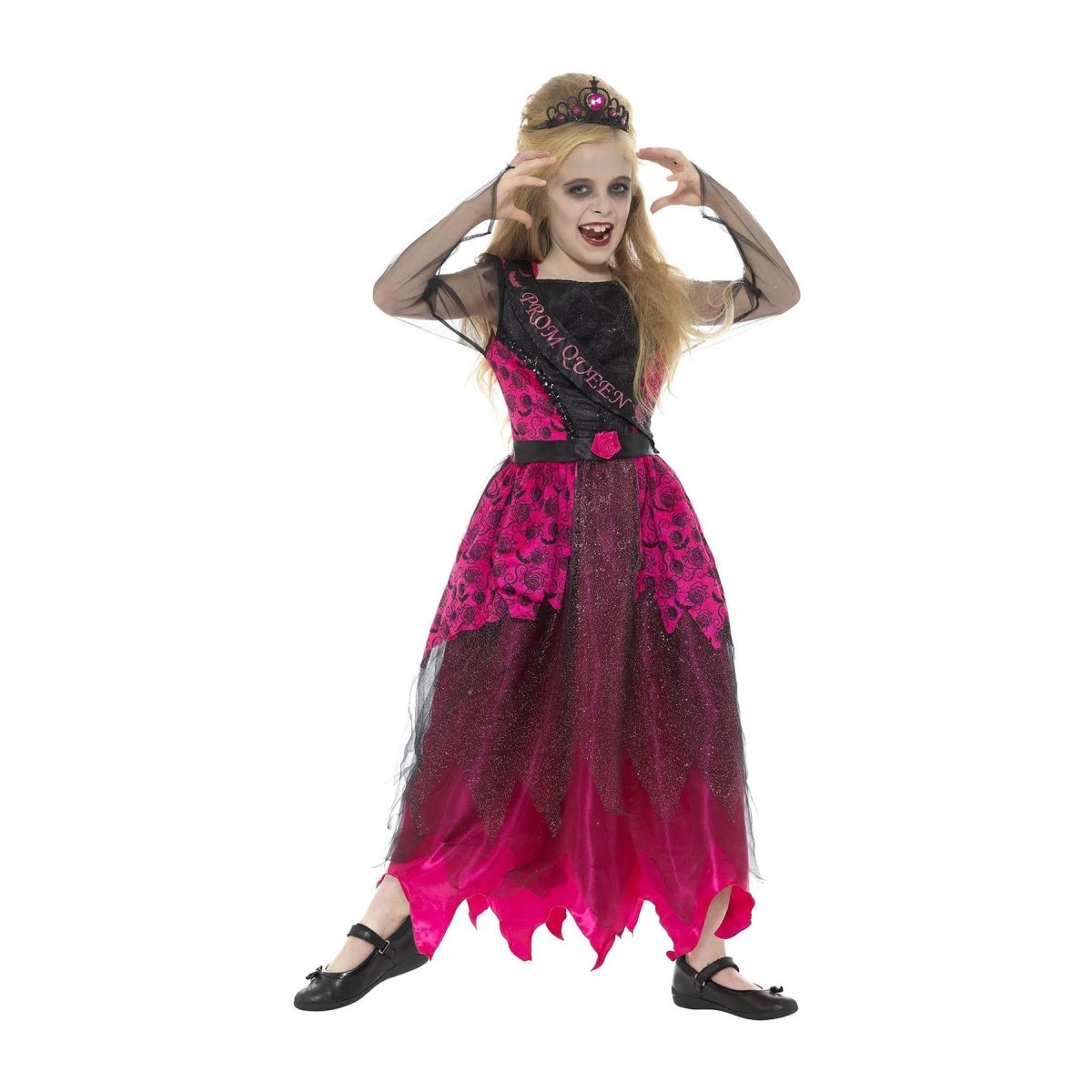 Smiffys - Deluxe Gothic Prom Queen Costume - Girls - Fancy Dress Central