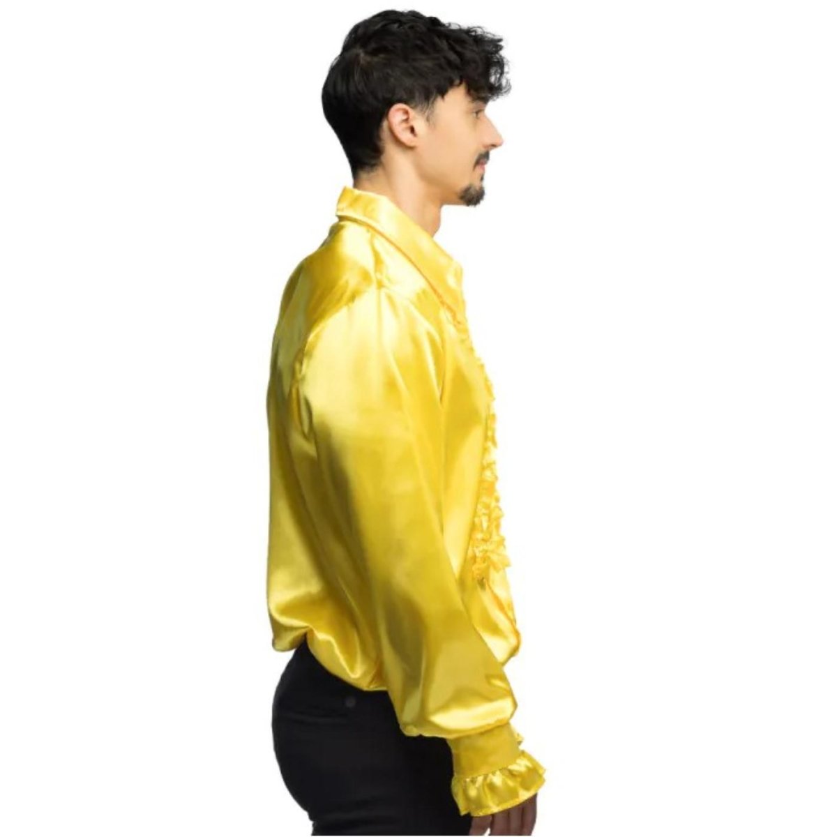 Boland - Ruffle Party Shirt (Yellow) - Men - Fancy Dress Central