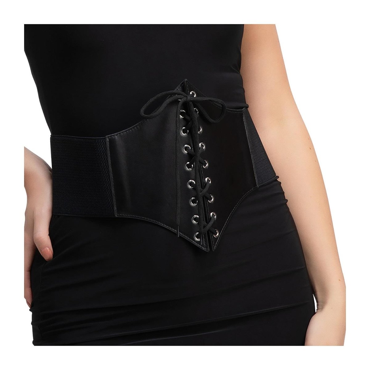 Wicked Costumes Ltd - Gothic Corset Belt (Black) - Women - Fancy Dress Central