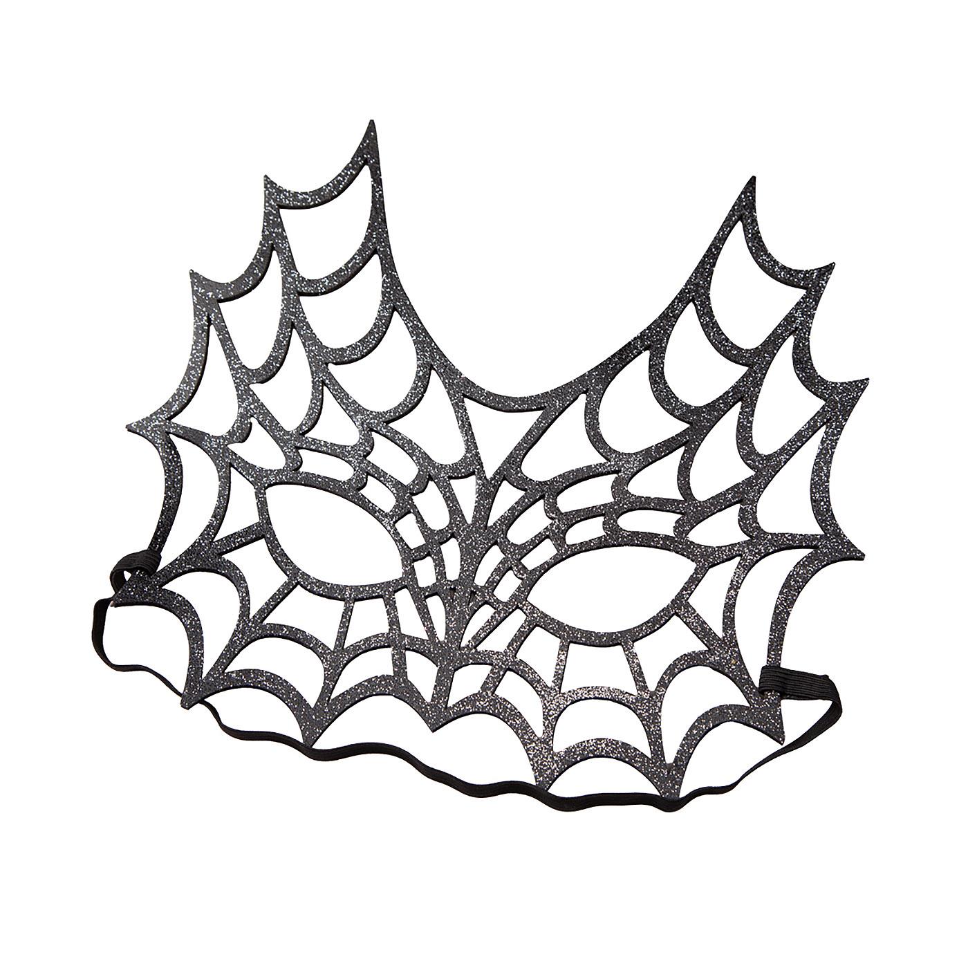 Wicked Costumes - Glitter Spider Web Mask - Adult