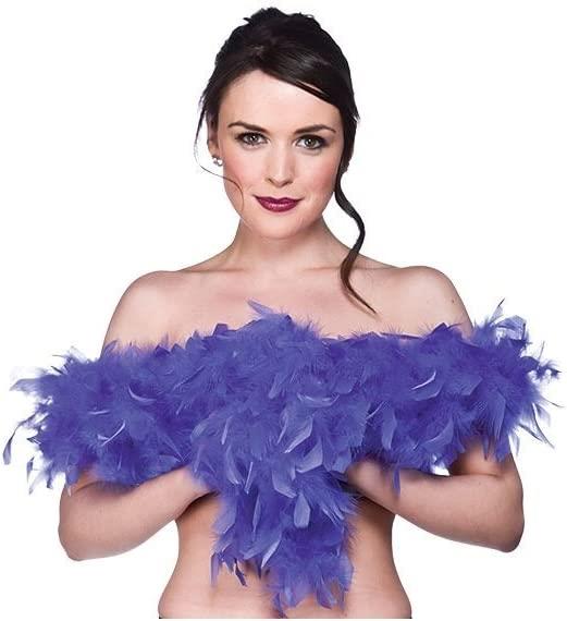 Feather Boa 1.7m (Royal Blue) - Adult