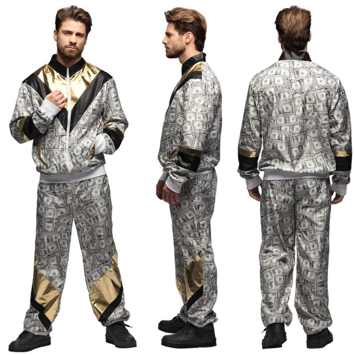 US Dollar Dude Shell Suit Costume - Men