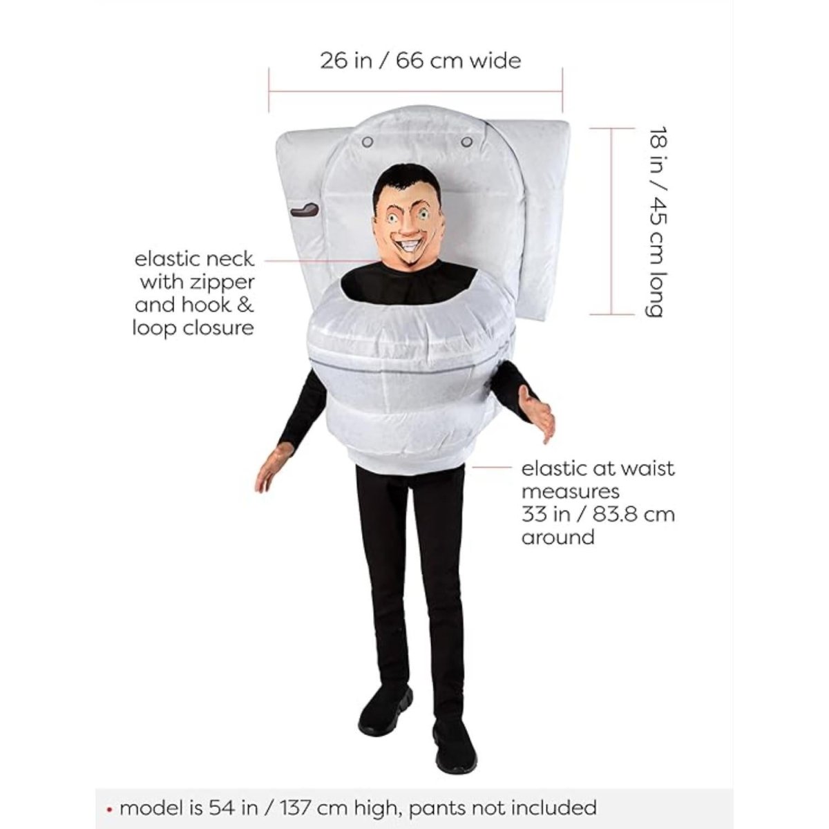 Rubies - Inflatable Skibidi Toilet Costume - Child - Fancy Dress Central