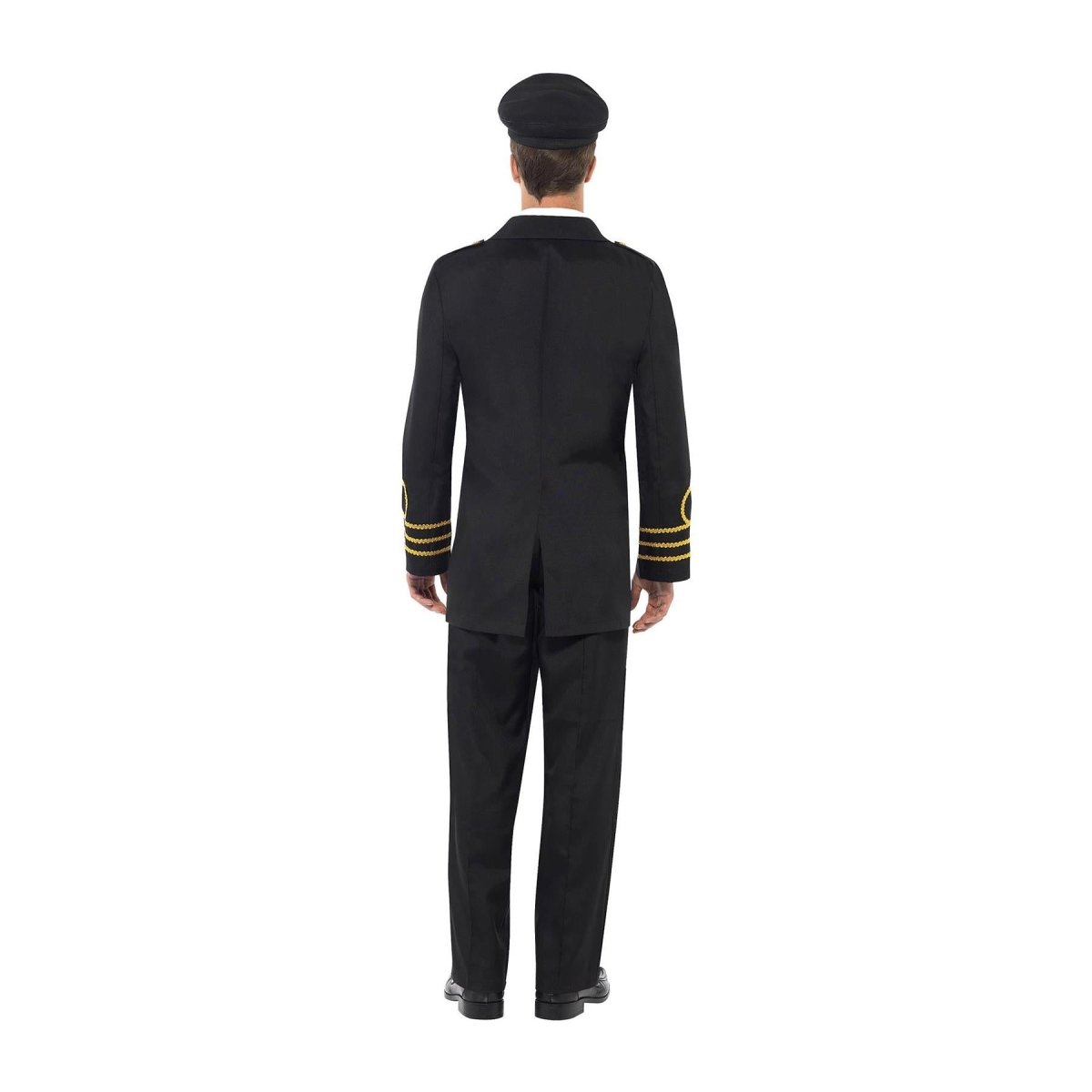 Smiffys - Black Navy Officer Costume - Men - Fancy Dress Central