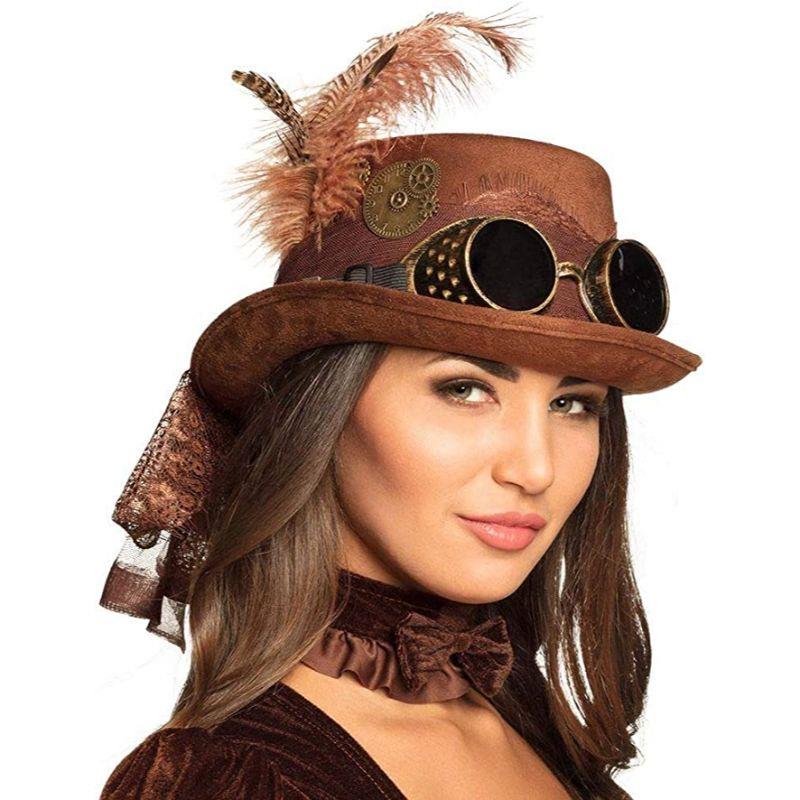 Boland - Steampunk Goggle Hat - Adult - Fancy Dress Central