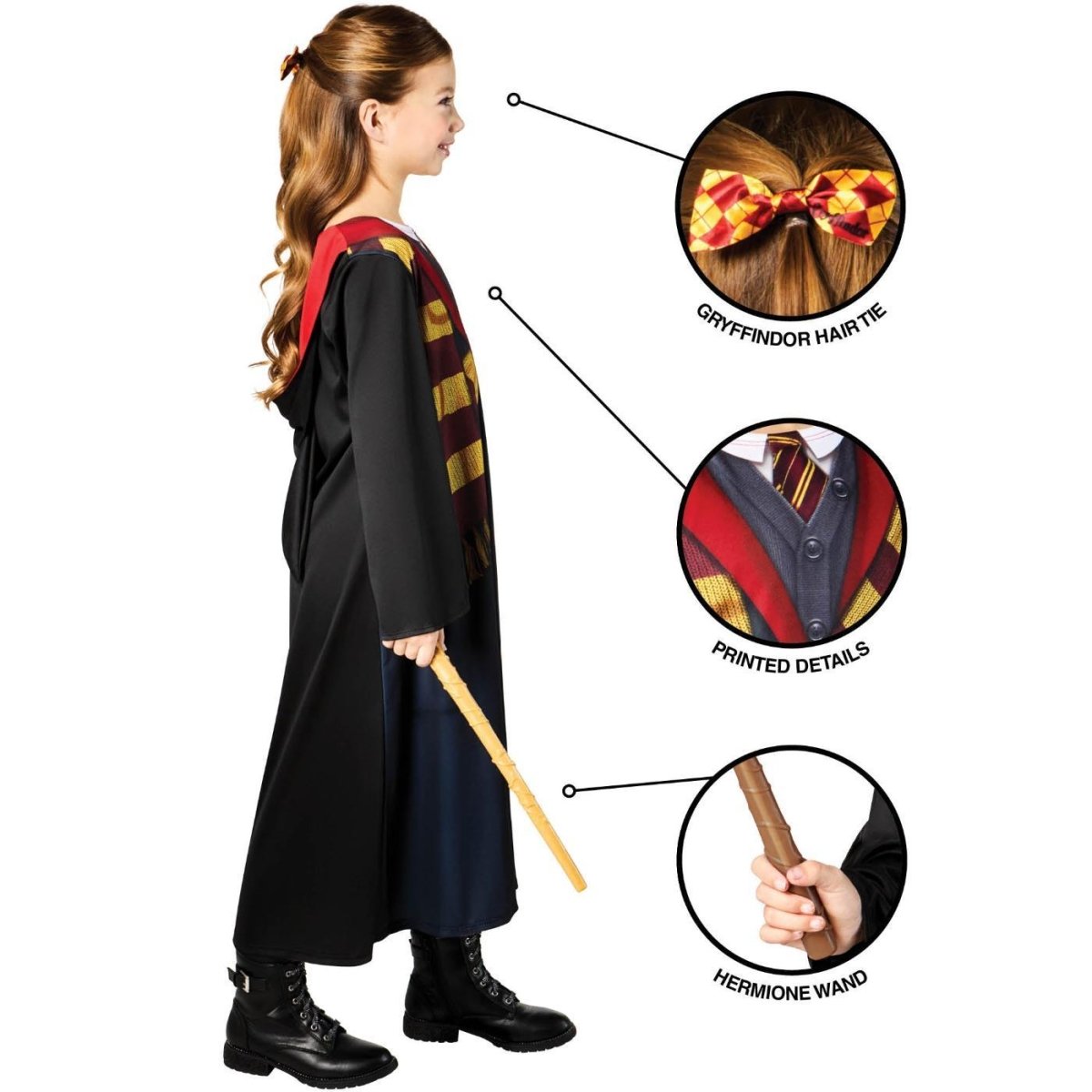 Rubies - Hermione Granger Harry Potter Deluxe Robe Kit - Girls - Fancy Dress Central