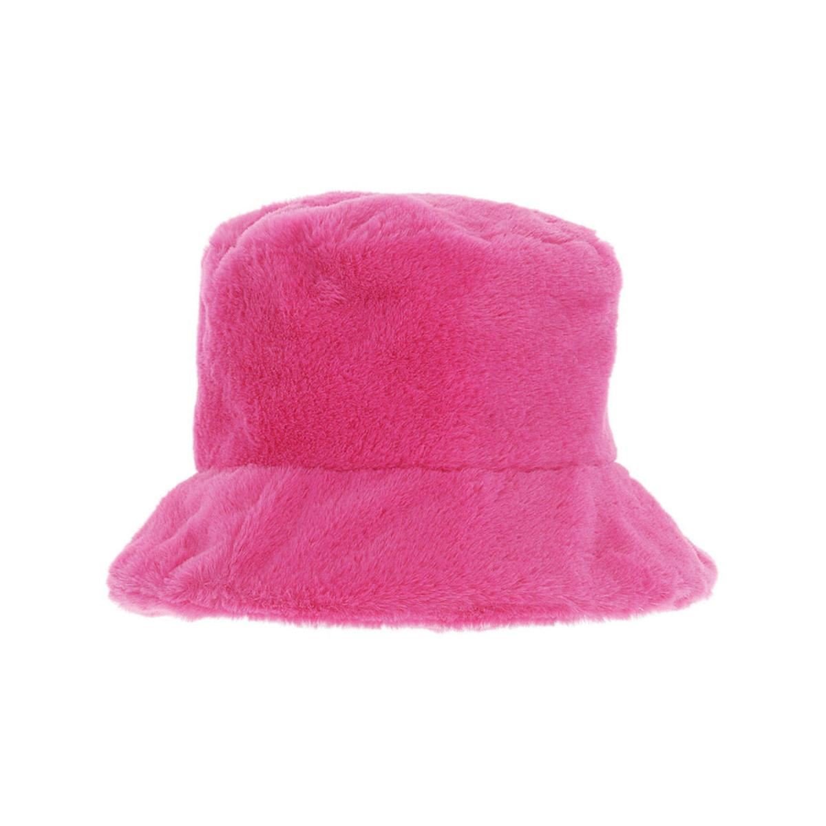 Smiffys - 90s Fur Bucket Hat (Pink) - Adult - Fancy Dress Central
