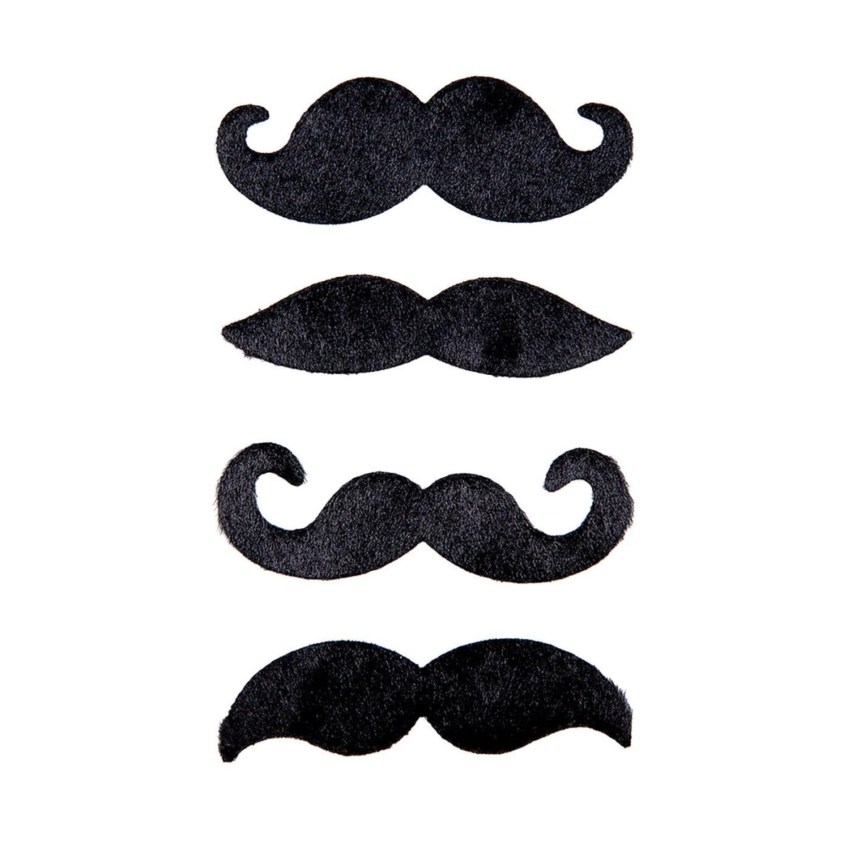 Wicked Costumes Ltd - Black Funny Moustaches (4 Pack) - Adult - Fancy Dress Central