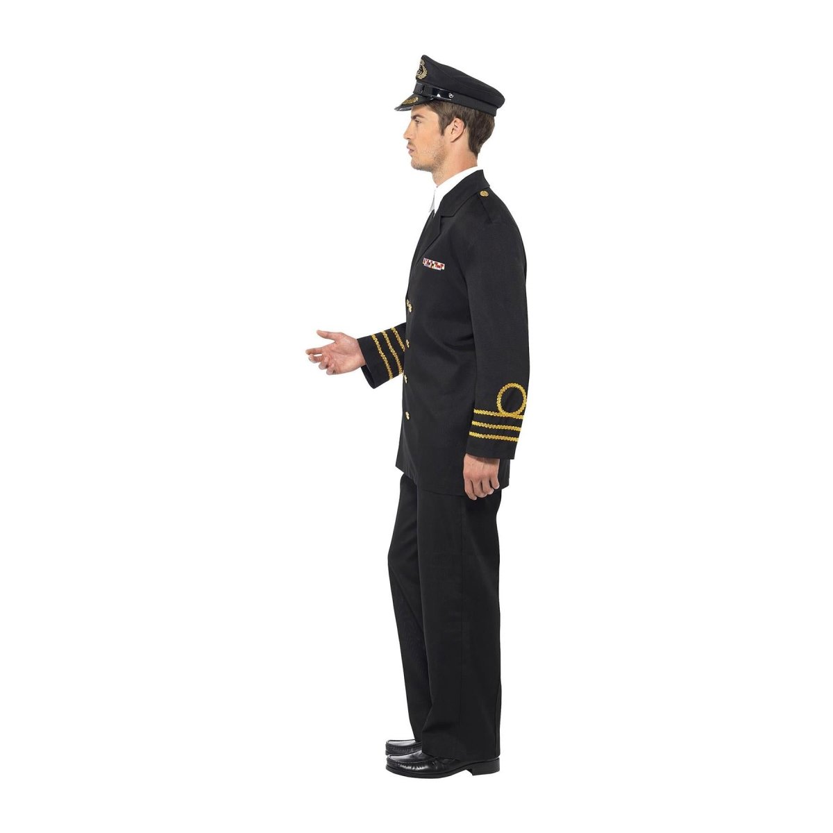 Smiffys - Black Navy Officer Costume - Men - Fancy Dress Central