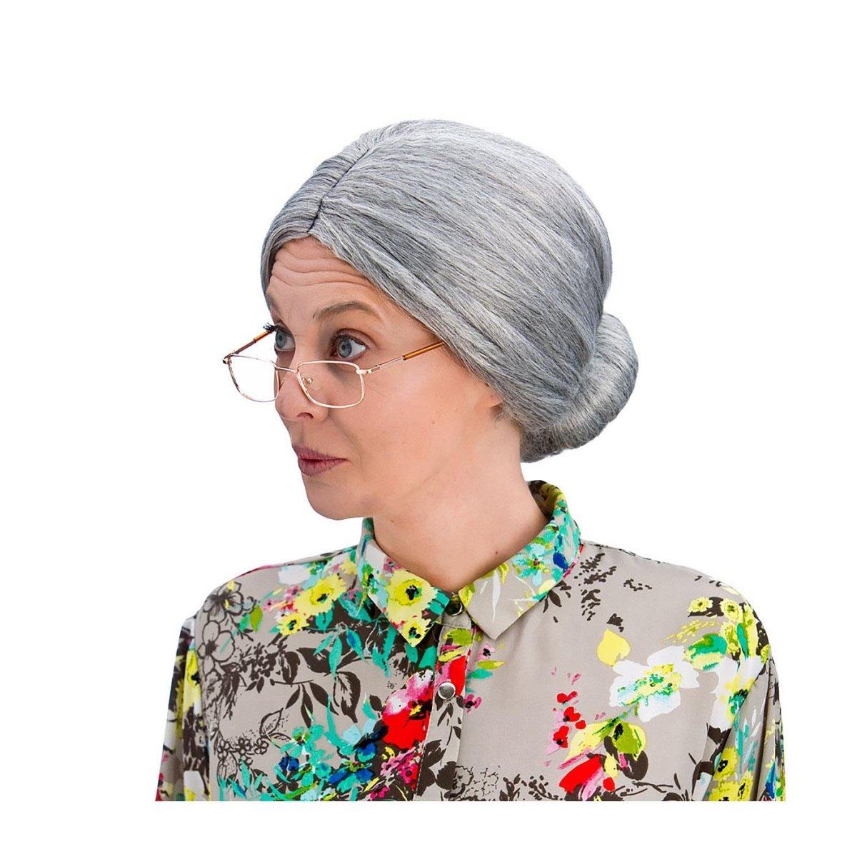 Wicked Costumes Ltd - Granny Bun Wig - Adult - Fancy Dress Central