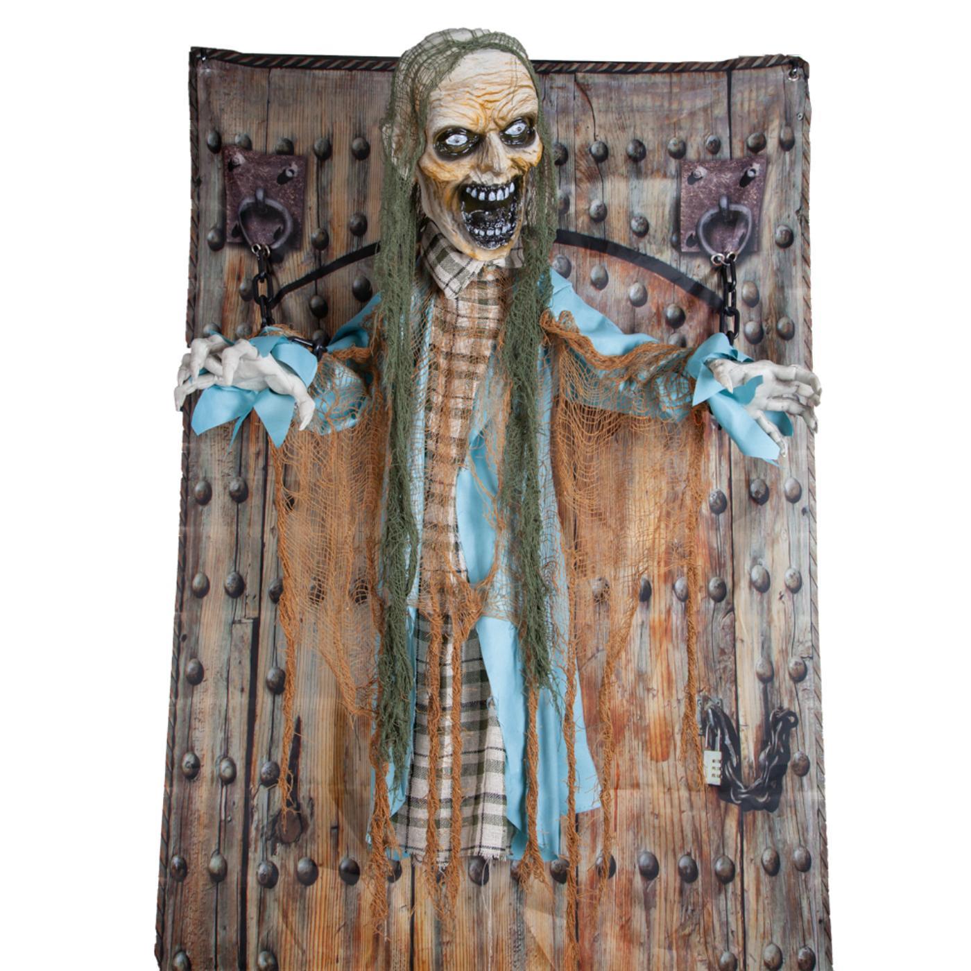 Zombie Chained to Door - Party Decoration