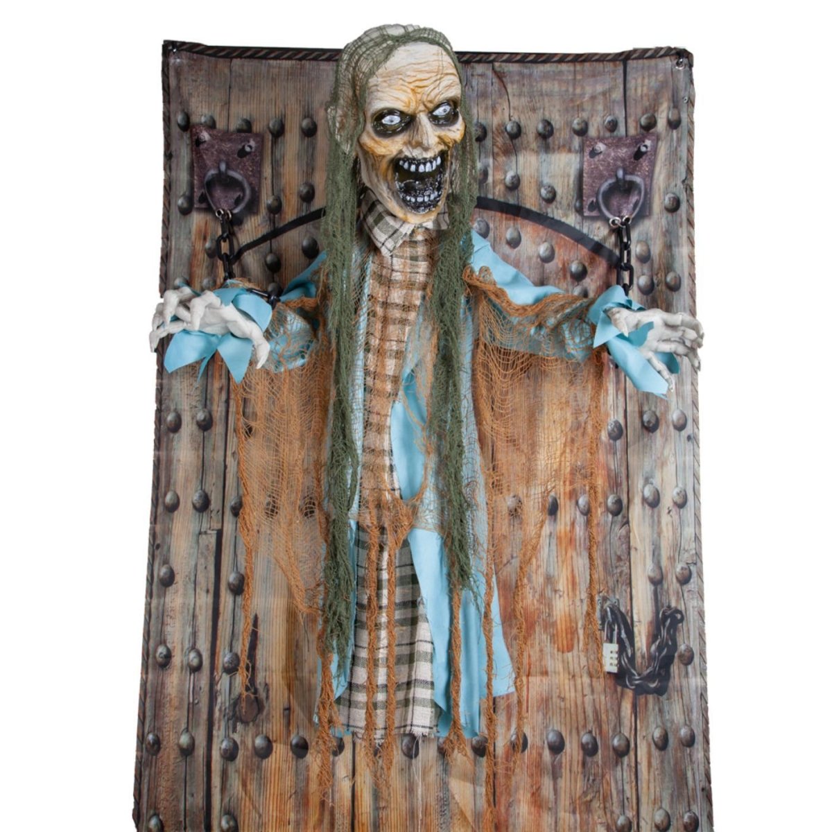 Wicked Costumes Ltd - Zombie Chained to Door - Party Decoration - Fancy Dress Central