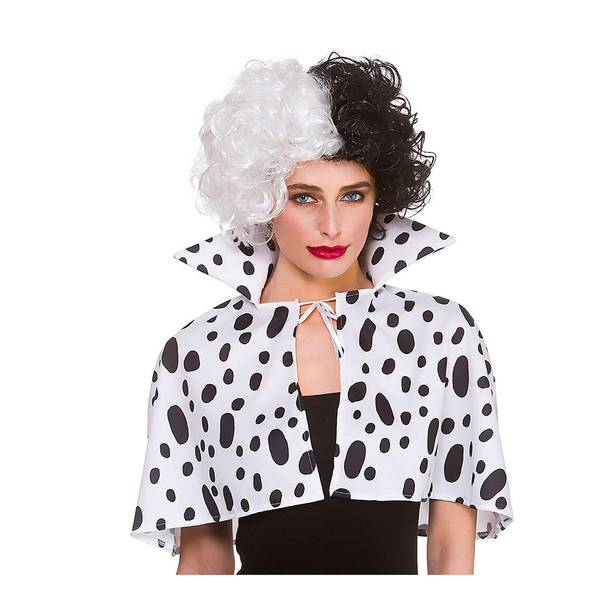 Dalmatian Print Cape with Collar - Women