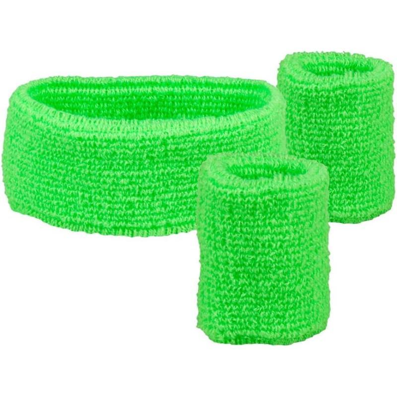 Boland - Sweatband Set (Green) - Adult - Fancy Dress Central