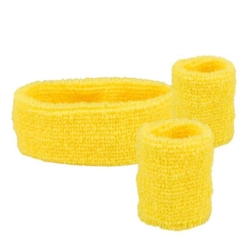 Boland - Sweatband Set (Yellow) - Adult - Fancy Dress Central