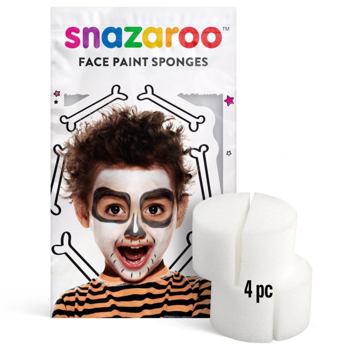 Colart - Face Paint Sponge (4 Pack) - Semi - Circle - Fancy Dress Central