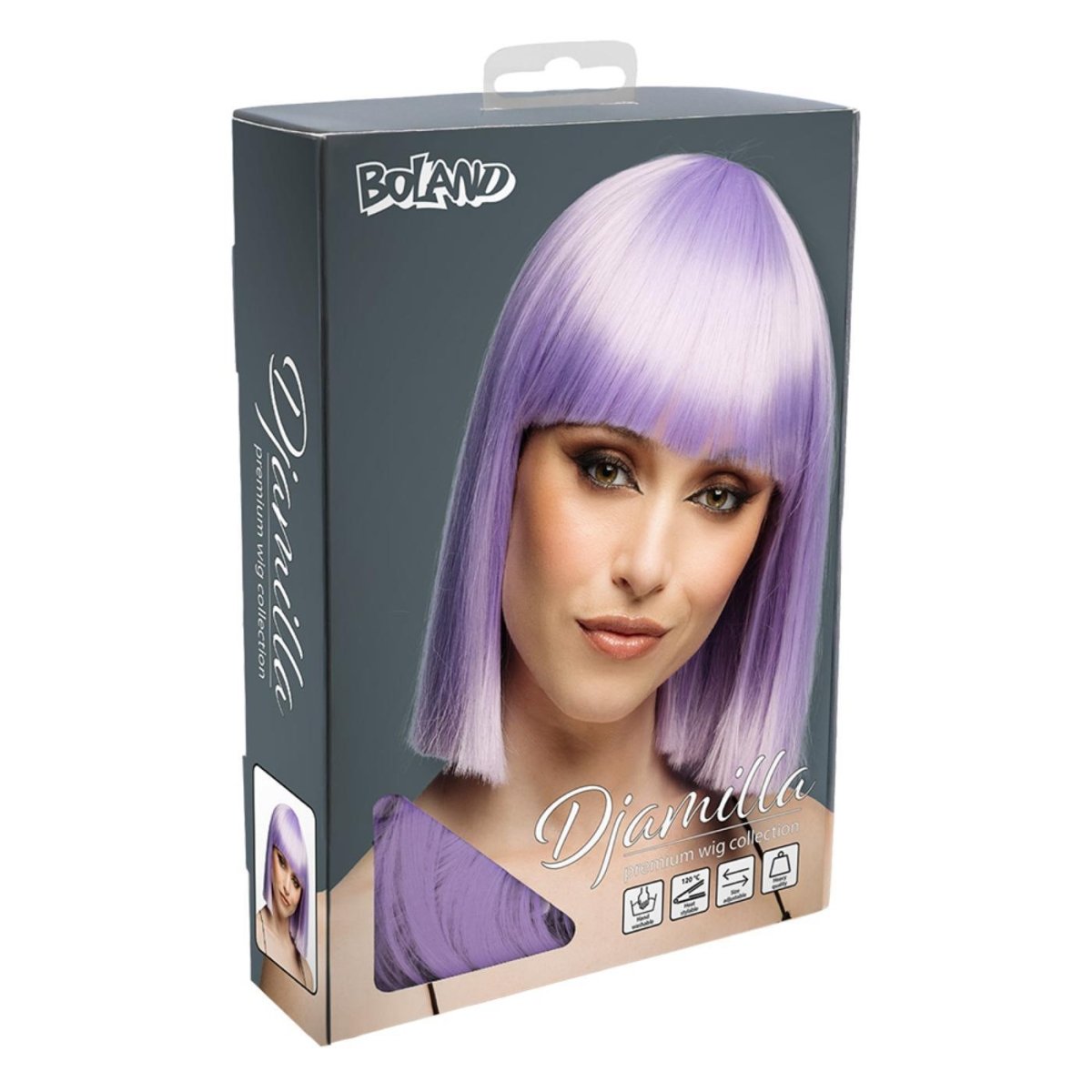 Fancy Dress Central - Bob Wig with Fringe (Lilac) - Adult - Fancy Dress Central