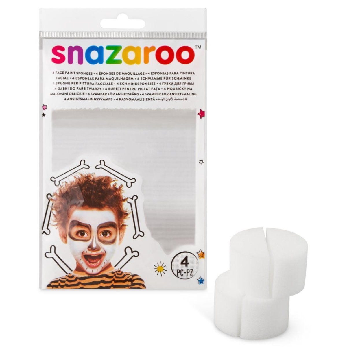 Colart - Face Paint Sponge (4 Pack) - Semi - Circle - Fancy Dress Central
