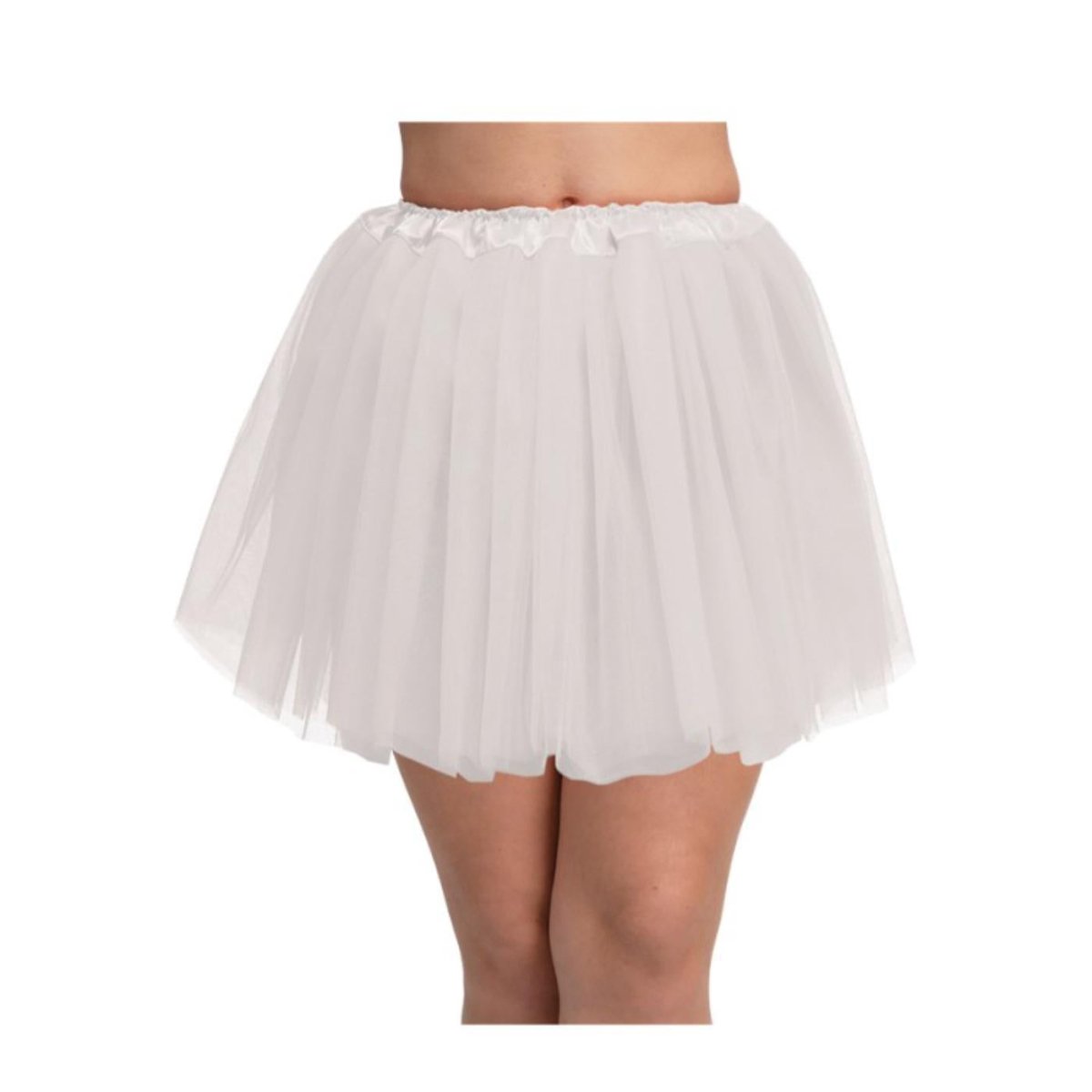 Wicked Costumes Ltd - Tutu with Satin Waistband 43cm (White) - Women - Fancy Dress Central