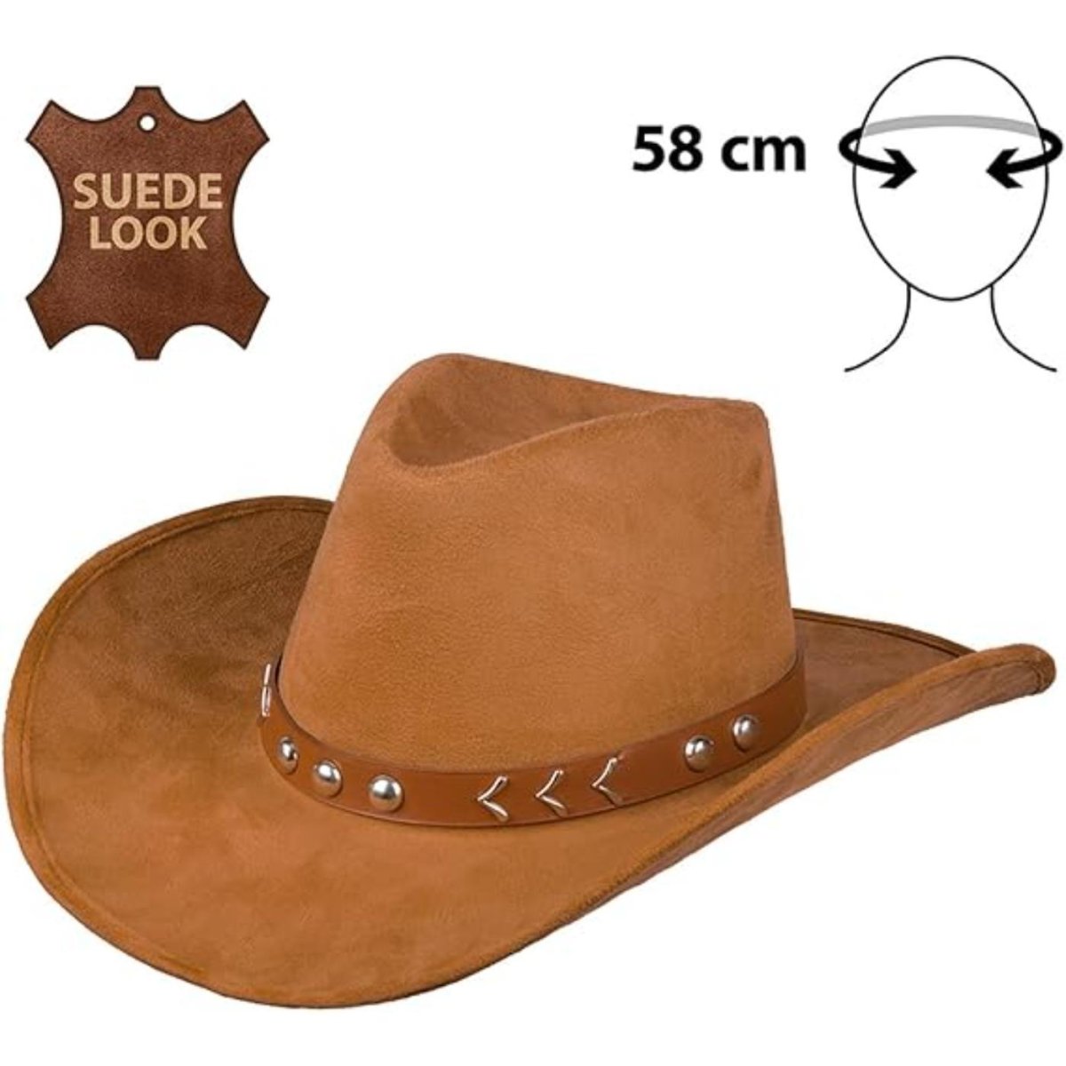 Boland - Nebraska Cowboy Hat - Adult - Fancy Dress Central