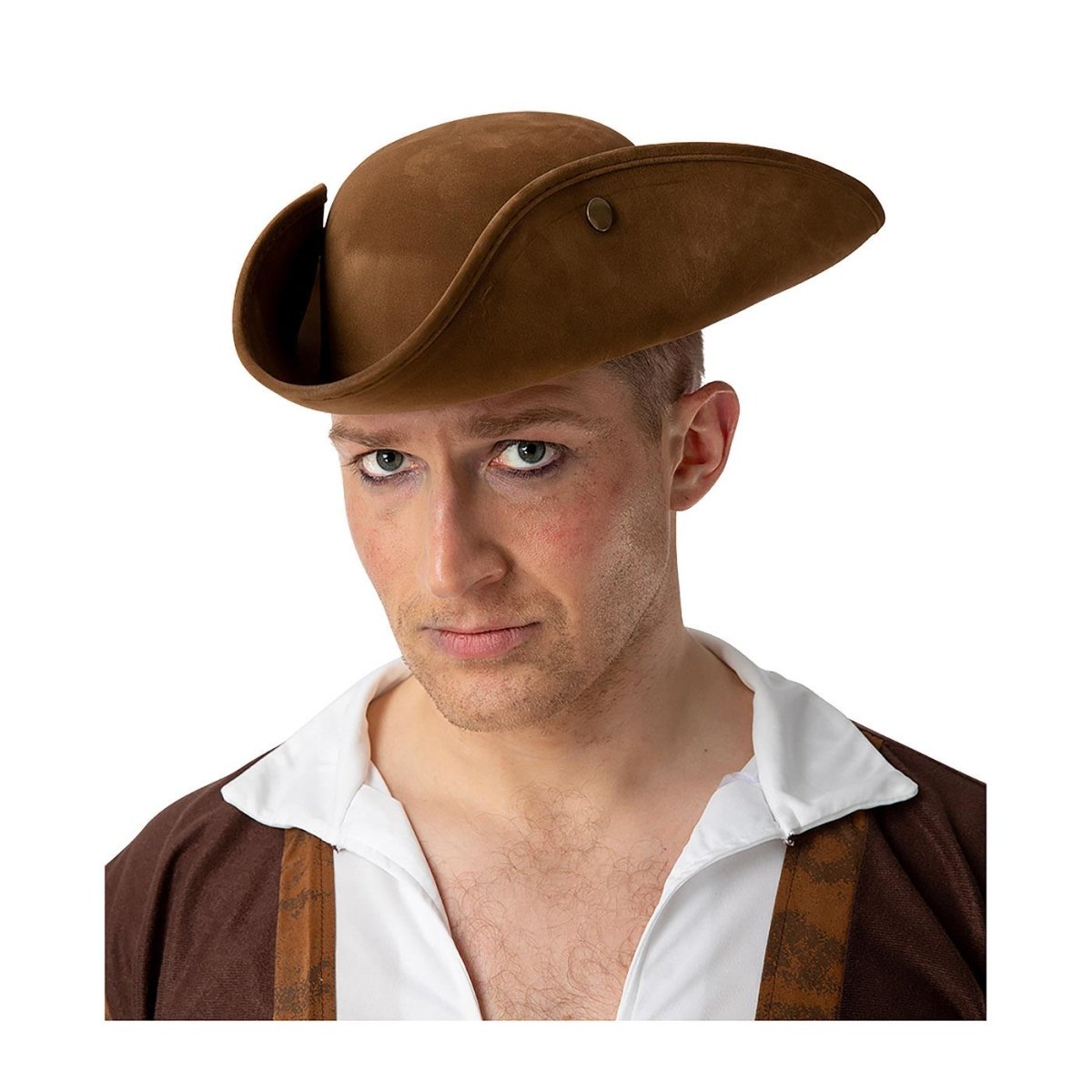 Wicked Costumes Ltd - Brown Suede Pirate Hat - Adult - Fancy Dress Central