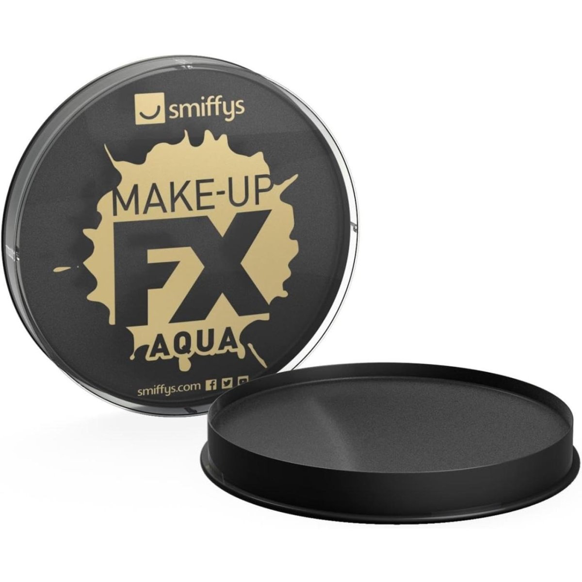 Smiffys - Make - Up FX Face and Body Paint - Black - Fancy Dress Central