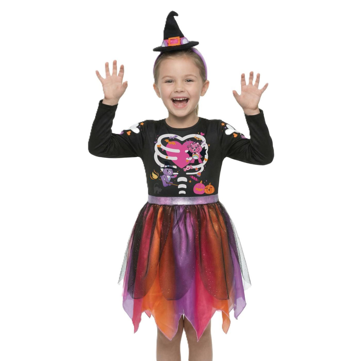 Care Bears Skeleton Witch Costume - Girls