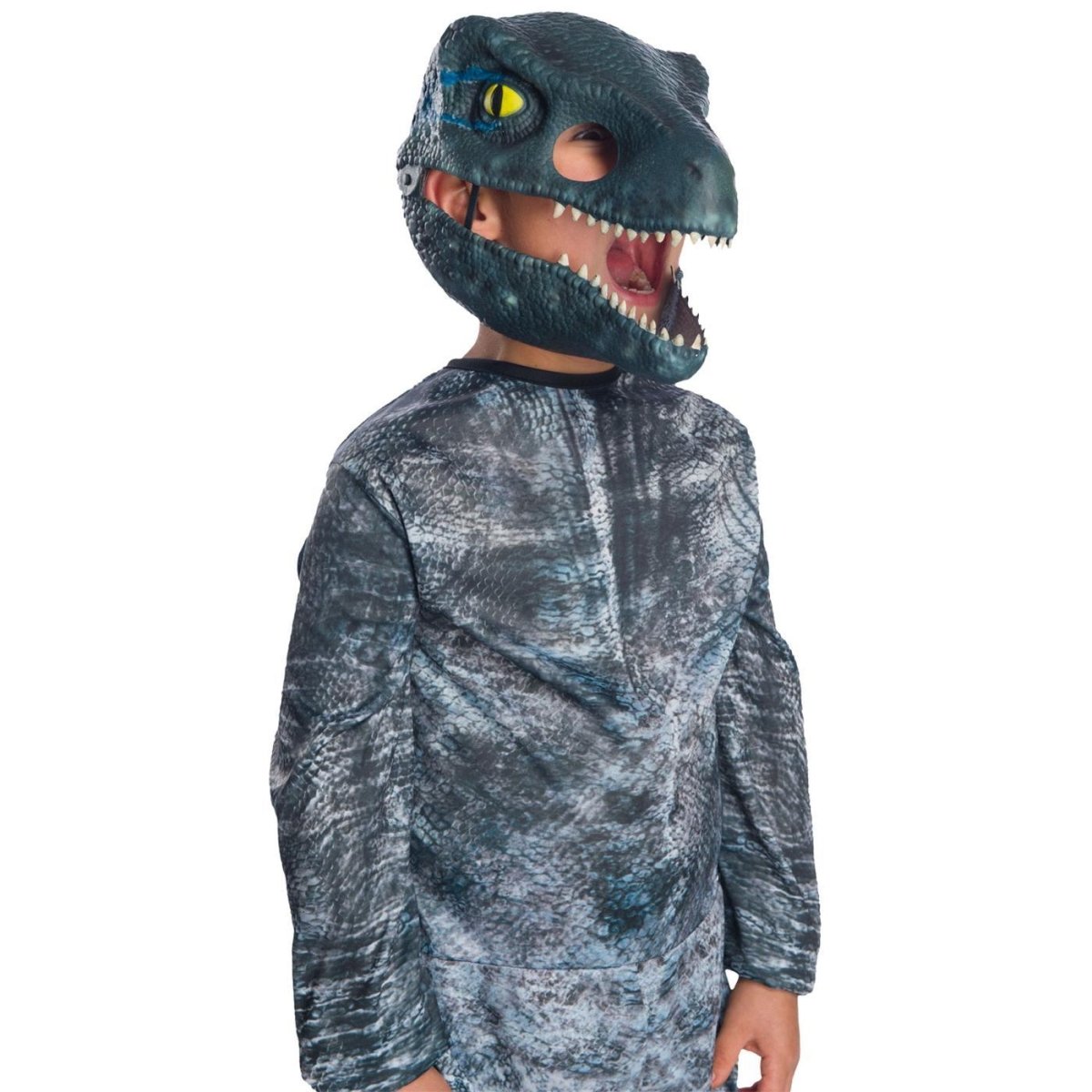 Rubies - Velociraptor 'Blue' Moveable Jaw Mask - Child - Fancy Dress Central