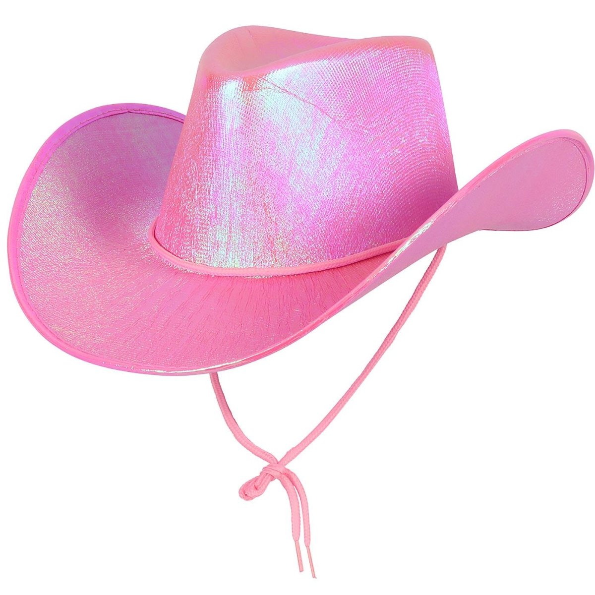 Wicked Costumes Ltd - Iridescent Texan Cowboy Hat (Pink) - Adult - Fancy Dress Central
