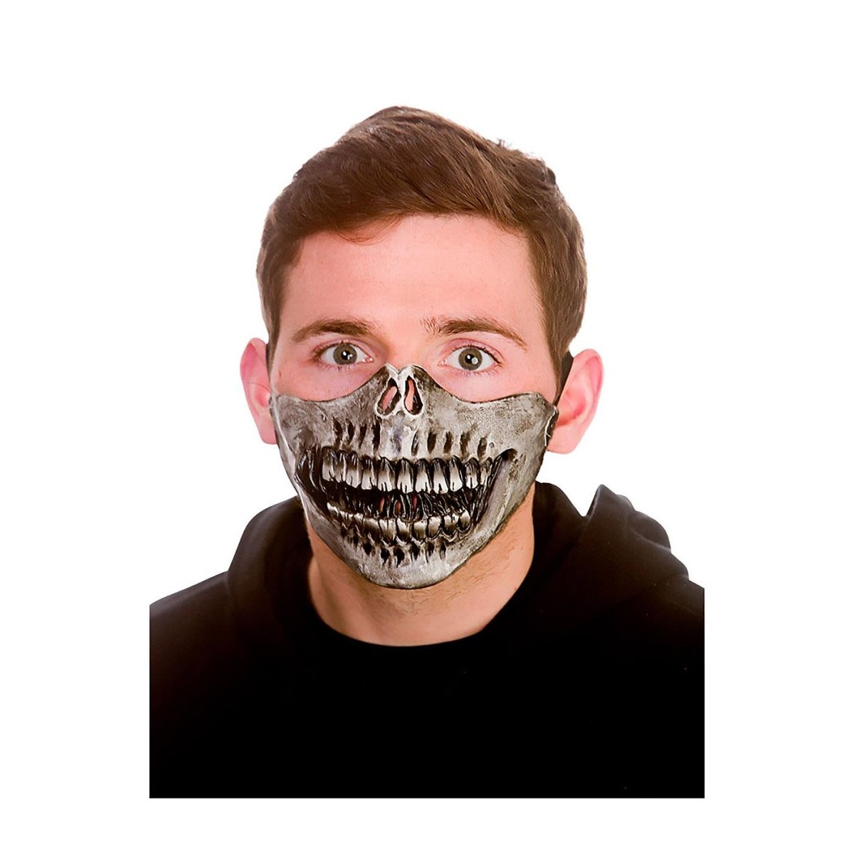 Wicked Costumes Ltd - Skeleton Half Face Mask - Adult - Fancy Dress Central