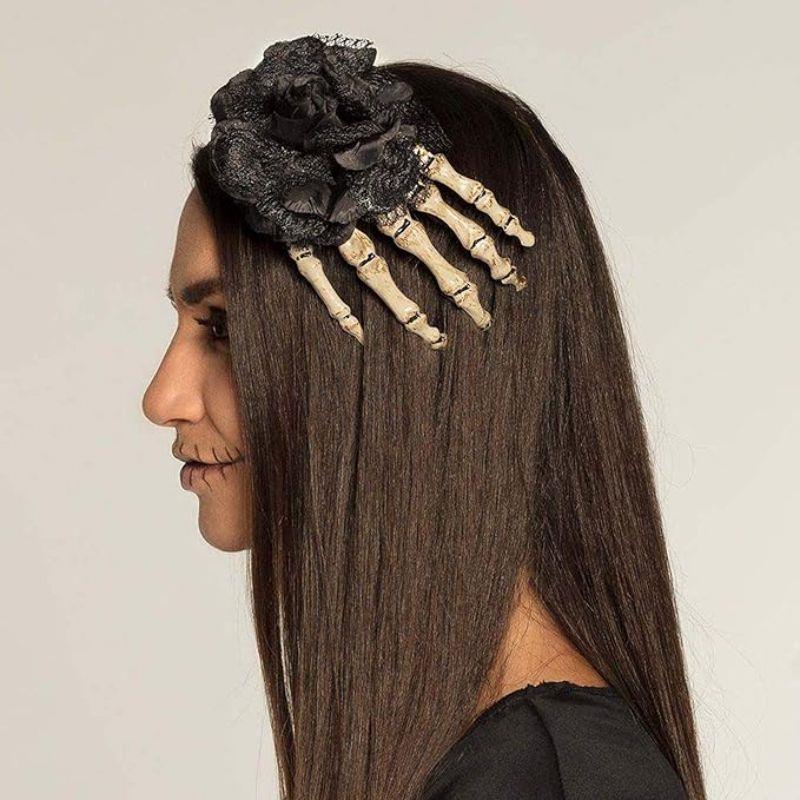 Boland - Skeleton Hand Hair Clip - Women - Fancy Dress Central