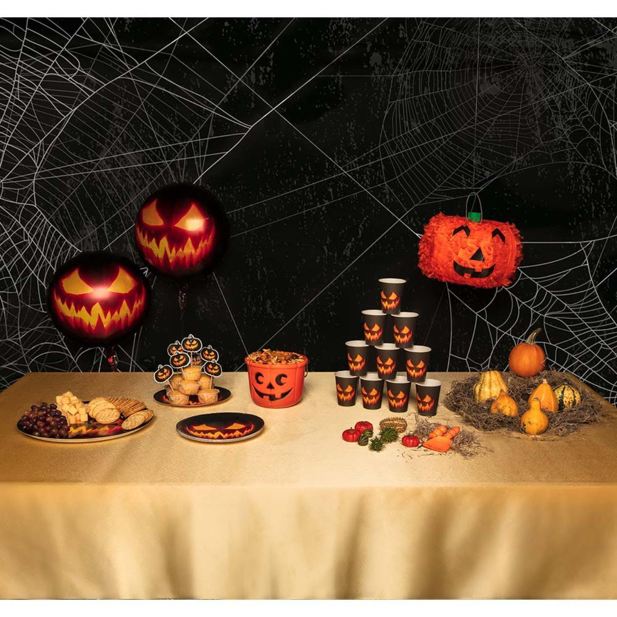 Creepy Pumpkin Paper Cups
